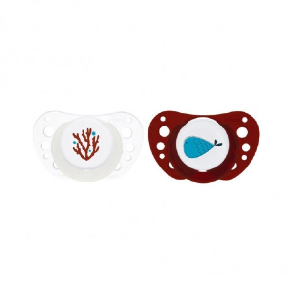 Chicco 75035430000 Chupeta Physio Air Vermelho 16-36m X2