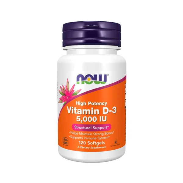 Now Vitamina D-3 5000 Ui 120 caps