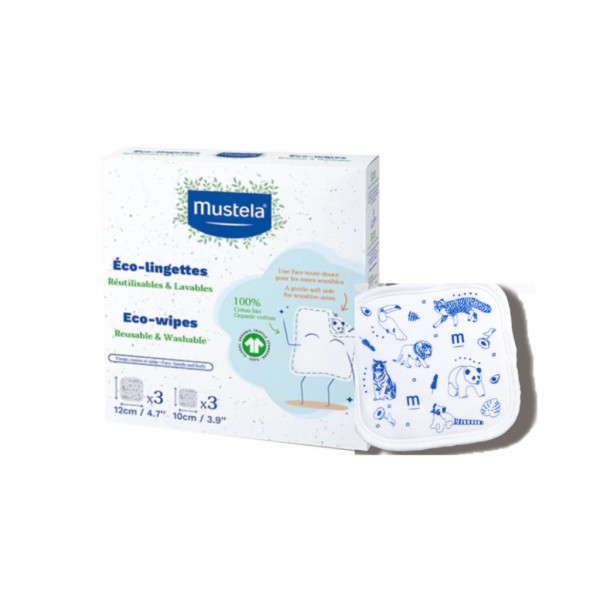 Mustela Bebe Toalhetes Eco Reutilizaveis Refill X6