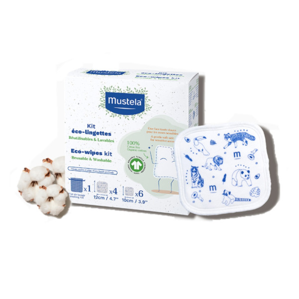 Mustela Bebe Toalhetes Eco Reutilizaveis Kit X10