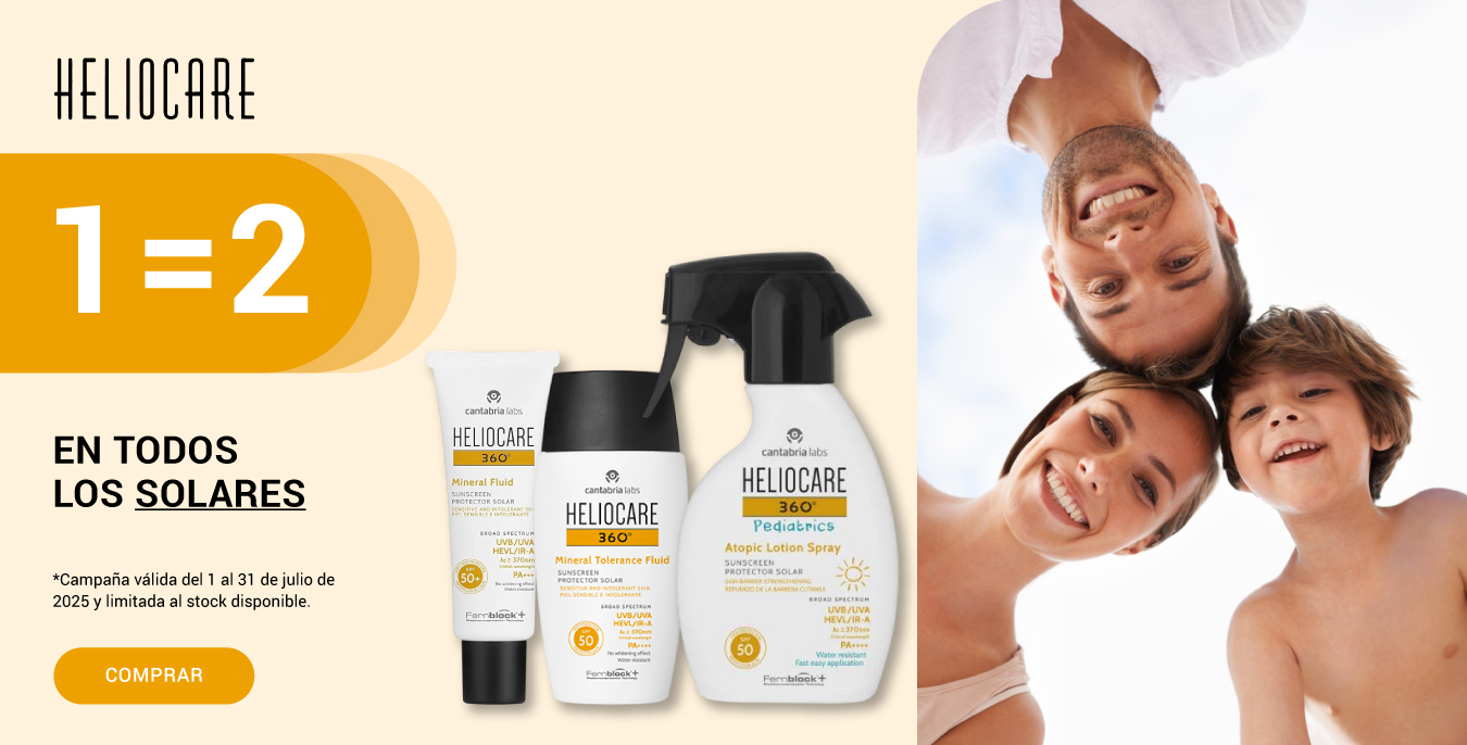 Descuento Heliocare 1=2 de 01 a 31/07