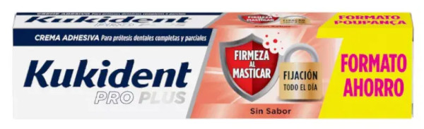 Kukident Pro Plus - Firmeza ao Mastigar Creme Adesivo S/Sab