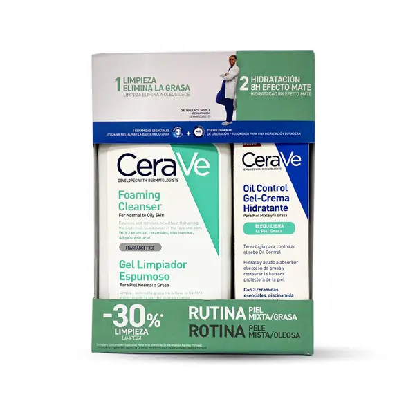 Cerave - Gel Espuma Limpeza 473ml + Gel Creme Facial 52ml