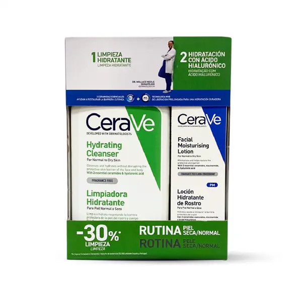 Cerave Creme Limpeza Hidratante 473ml + Loção Facial Hidratante 52ml