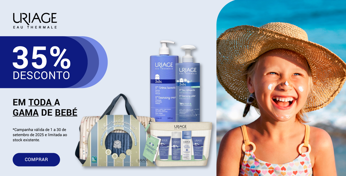 uriage bebe 35% desconto 1 a 30 setembro 2025