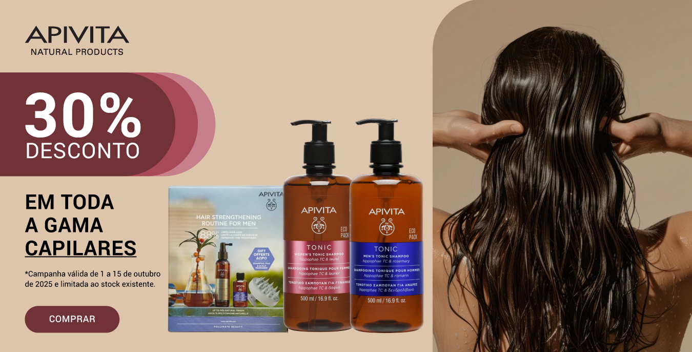 Apivita Capilares 30% 01 a 31 de Outubro