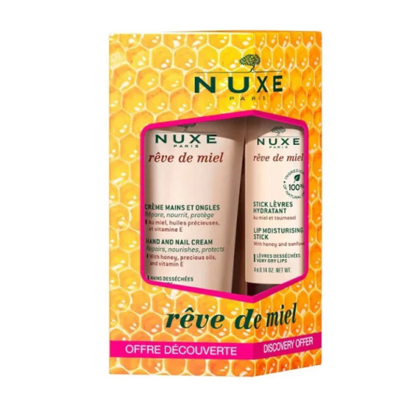 Nuxe Rêve De Miel Crema De Manos 30ml + Stick Labial Nuxe Rêve De Miel Crema De Manos 30ml + Stick Labial