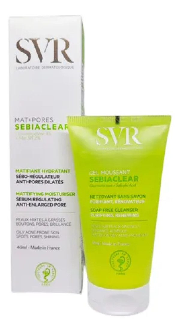 Svr Sebiaclear Mat + Pores 40ml + Gel Moussant 55ml