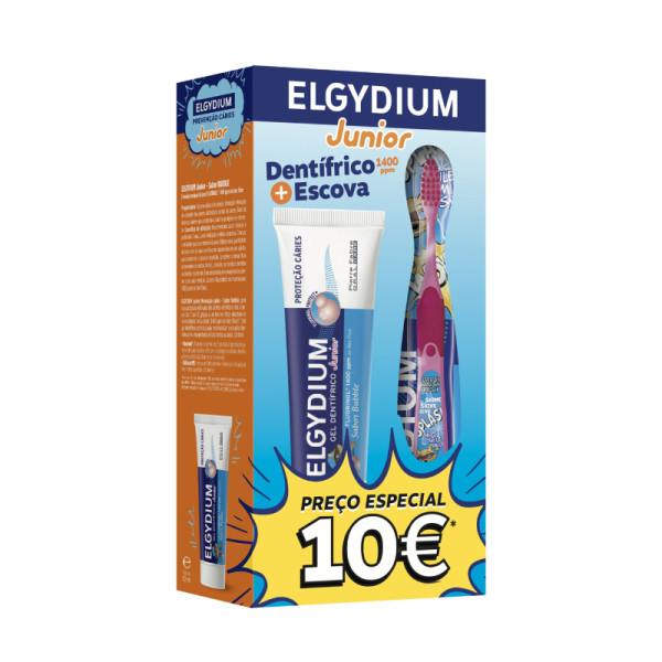 Elgydium Junior Kit Gel Dentífrico Bubble 50ml e Escova Júnior