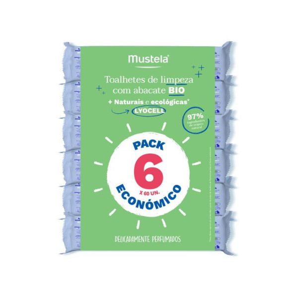 Mustela Bebe Toalhitas Limpeza Perfumadas X60 Pack 6