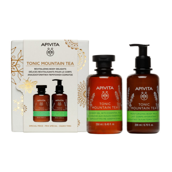 Apivita Coffret Tonic Mountain Tea - Revitalização para o Corpo