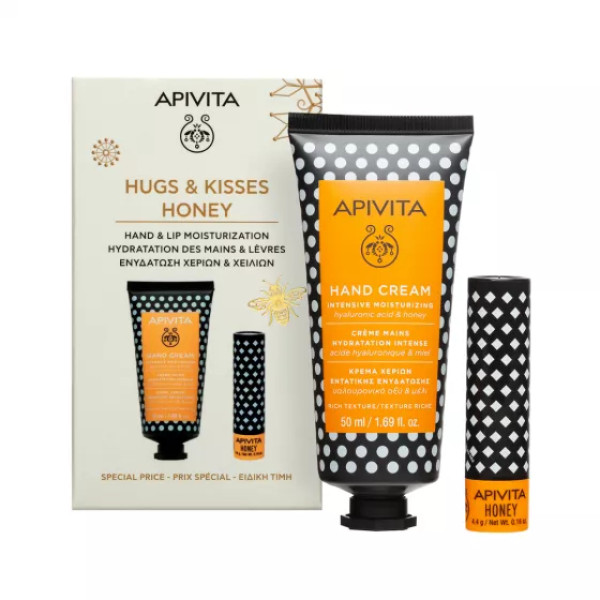 Apivita Coffret Hugs e Kisses Honey - Cuidado de Mãos e Lábios Apivita Coffret Hugs e Kisses Honey - Cuidado de Mãos e Lábios
