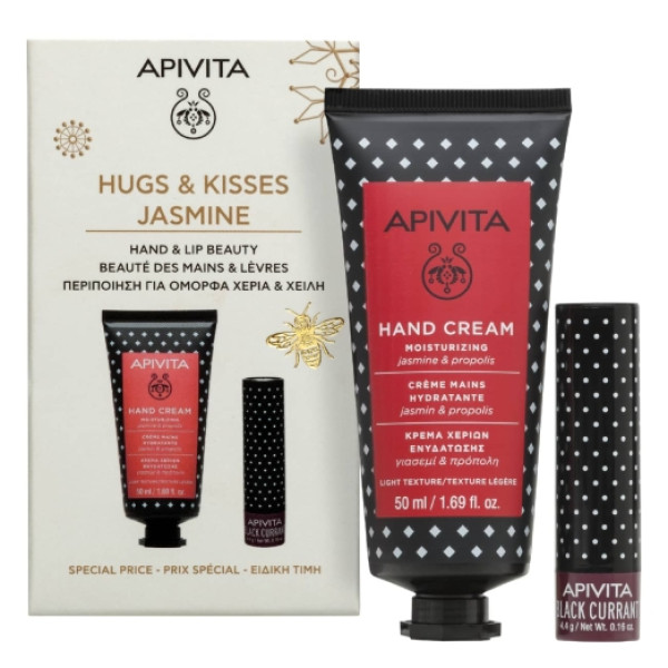 Apivita Coffret Hugs e Kisses Jasmine - Cuidado de Mãos e Lábios Apivita Coffret Hugs e Kisses Jasmine - Cuidado de Mãos e Lábios