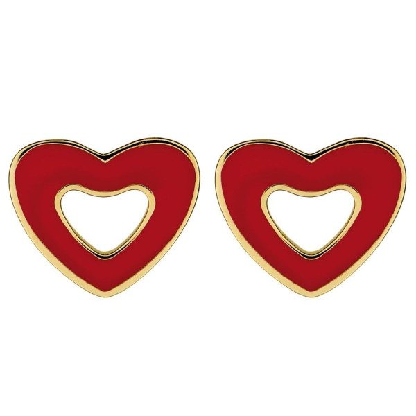 Biojoux Brinco Coração Vermelho BJT715