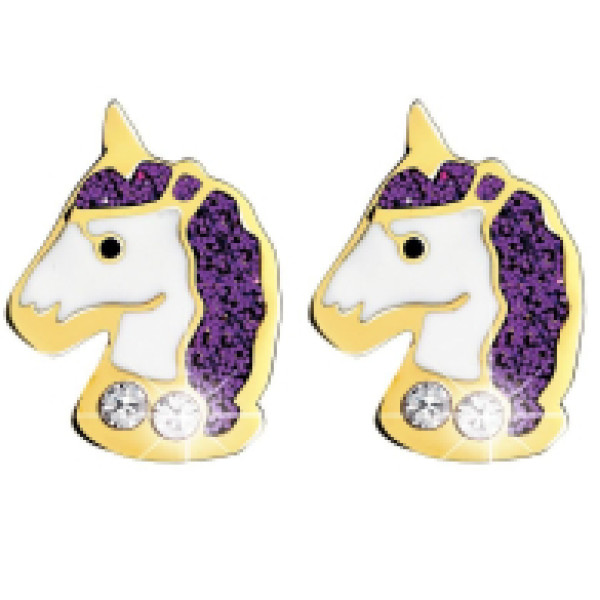 Biojoux Brinco Unicórnio Violeta BJT702