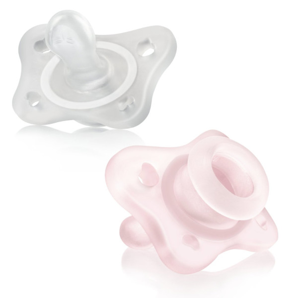 Chicco Chupeta PhysioForma Mini Soft (0-2m) Rosa e Neutra  X2