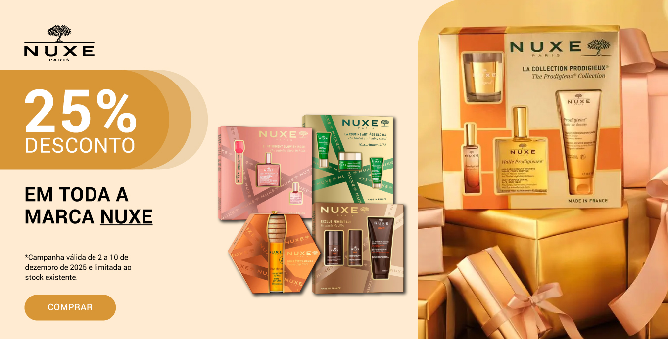 Nuxe 25% de 01 a 10 de dezembro