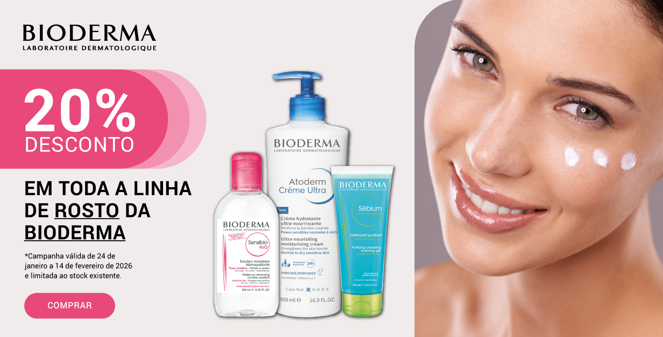 Bioderma Rosto 20% de 24/01 a 14/02