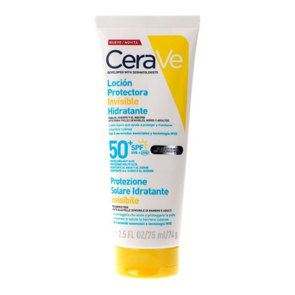 CeraVe Loción hidratante protectora invisible SPF50+ 75 ml