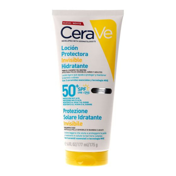 Cerave Loção Protetora Invisível Hidratante SPF50+ 177ml