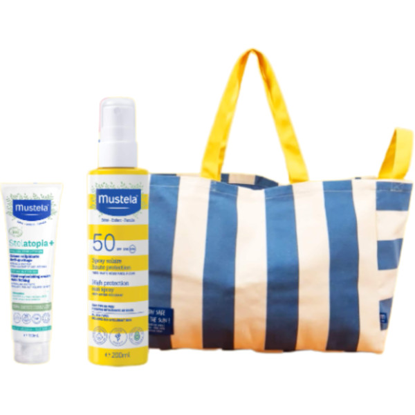 Mustela Solar - Spray Solar FPS50 + Stelatopia Creme relipidante + Oferta saco