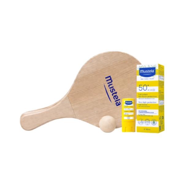 Mustela Solar - Leite Solar FPS50 + Stick Solar FPS50 + Oferta Raquetes de Praia Mustela Solar - Leite Solar FPS50 + Stick Solar FPS50 + Oferta Raquetes de Praia