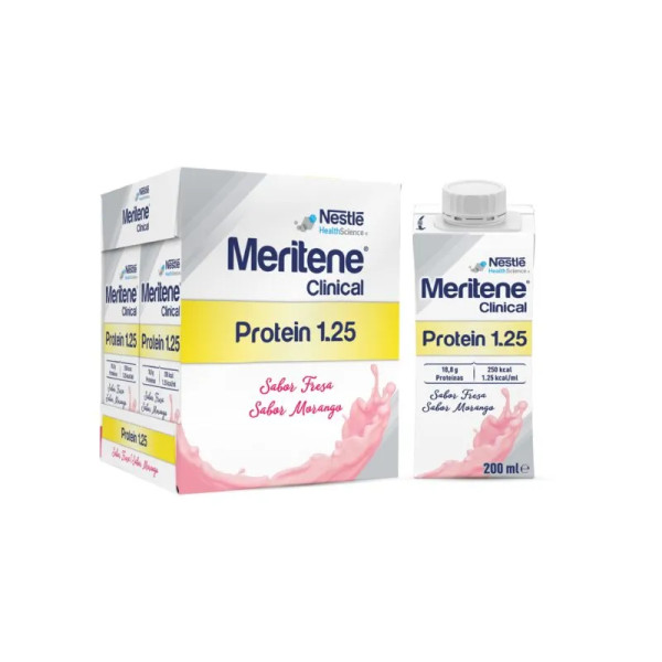 Meritene Clinical - Protein 1.25 Solução Morango 200mlx4