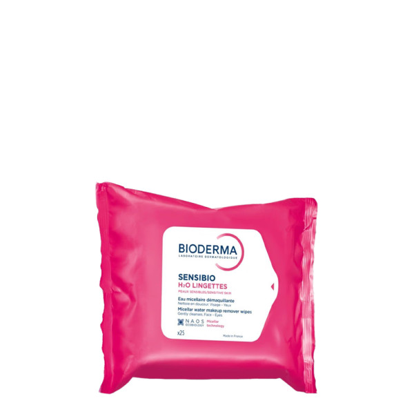 Sensibio Bioderma H2O Toalhetes Desmaquilhantes X25