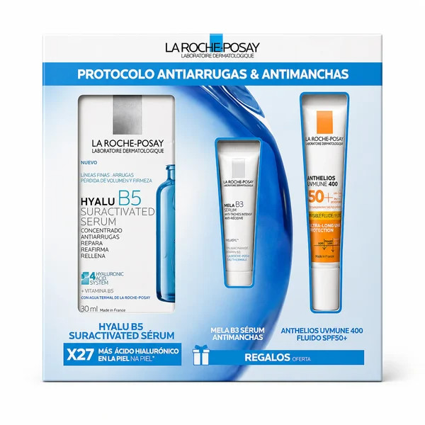 La Roche Posay Hyalu B5 Sérum 30ml com oferta Mela B3 Sérum 3ml e Anthelios UVmune400 15ml