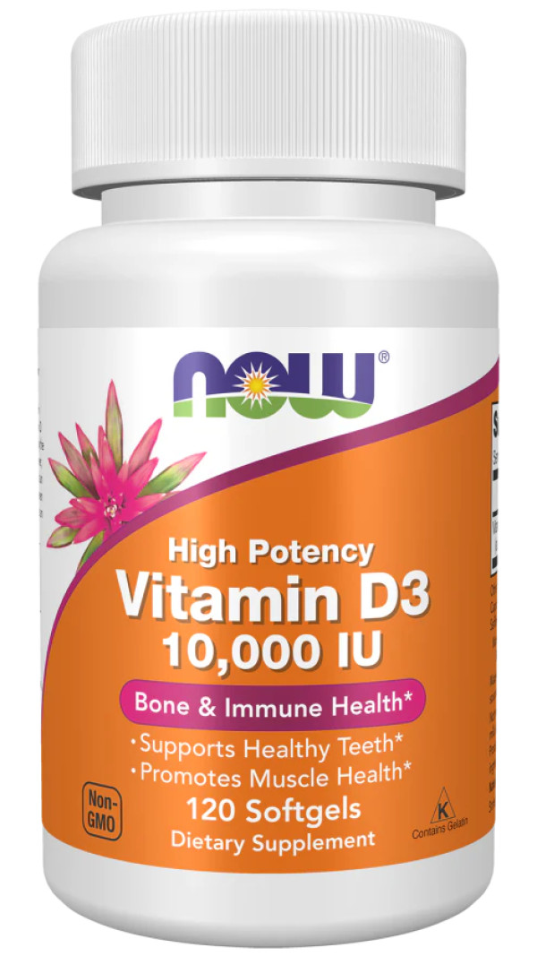 Now Vitamin D3 10,000 IU 120 Caps