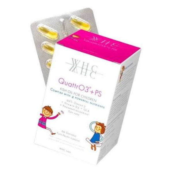 Whc Quattro3 + Ps - Óleo de Peixe para Crianças - 60 Caps