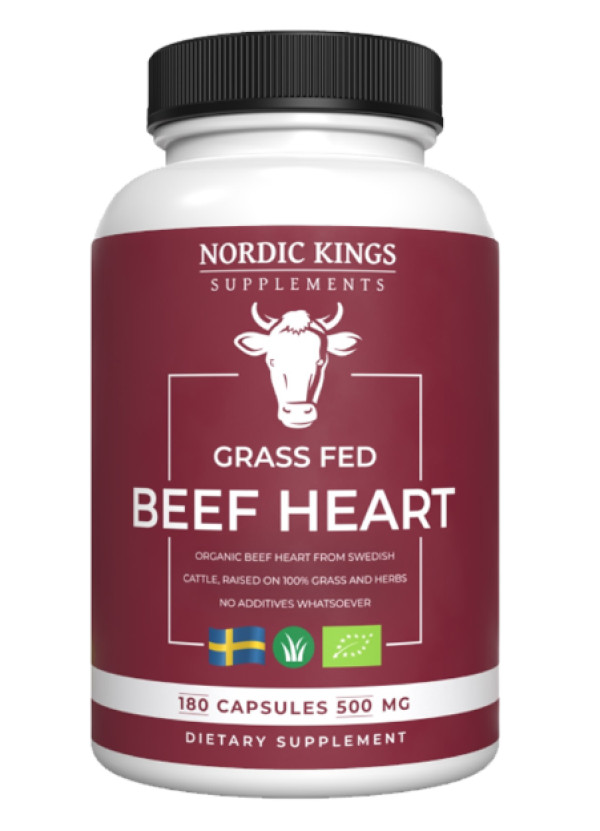 Nordic Kings Beef Heart - Multivitamínico e Saúde Muscular - 180 Caps