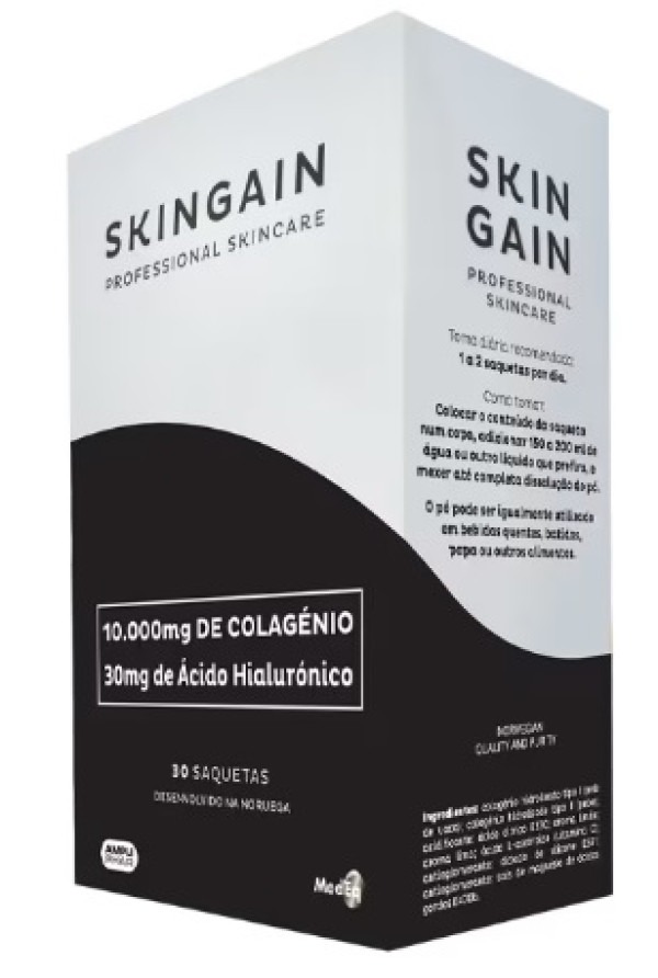 Skingain - Colagénio e Ácido Hialurónico - Saquetas X30