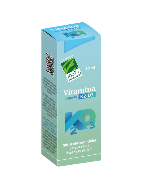 100% Natural - Vitamina K2+D3 - Saúde dos Ossos- 30ml