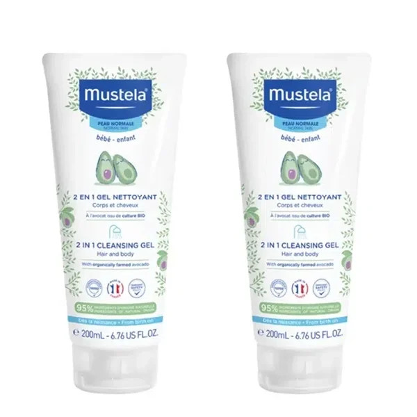 Mustela - Gel limpiador 2 en 1 - Cabello y cuerpo
