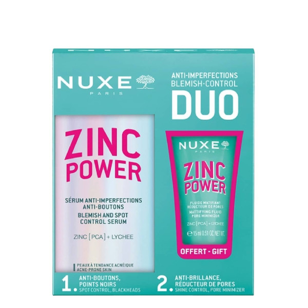 Nuxe - Zinc Power Serum Anti-Imperfeições 30ml + Fluído Matificante