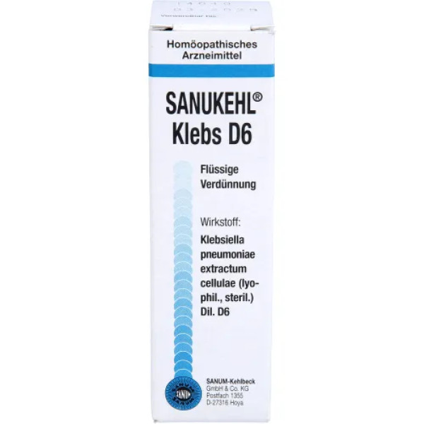 Homeopatia - Sanukehl Klebs D6 Gotas 10 Ml