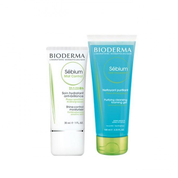 Bioderma Sebium Mat Creme Matificante 30ml + Gel Moussant 100ml