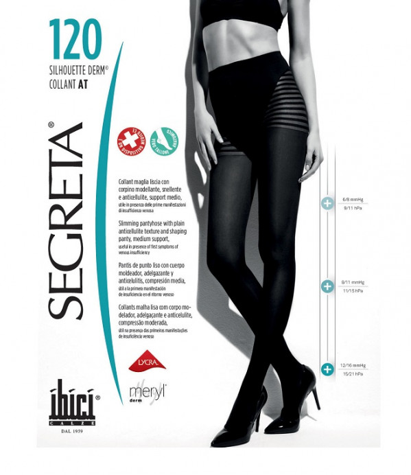 Ibici Segreta Silhouette Collant AT 120 Preto Tam. 2