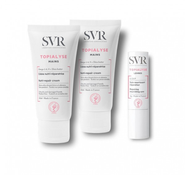 Svr Topialyse Duo Creme De Mãos 2 X 50ml Com Oferta De Stick Labial 4g