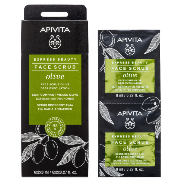 Apivita Express Beauty Mascara Esfoliante Intensivo Azeitona 8mlx2